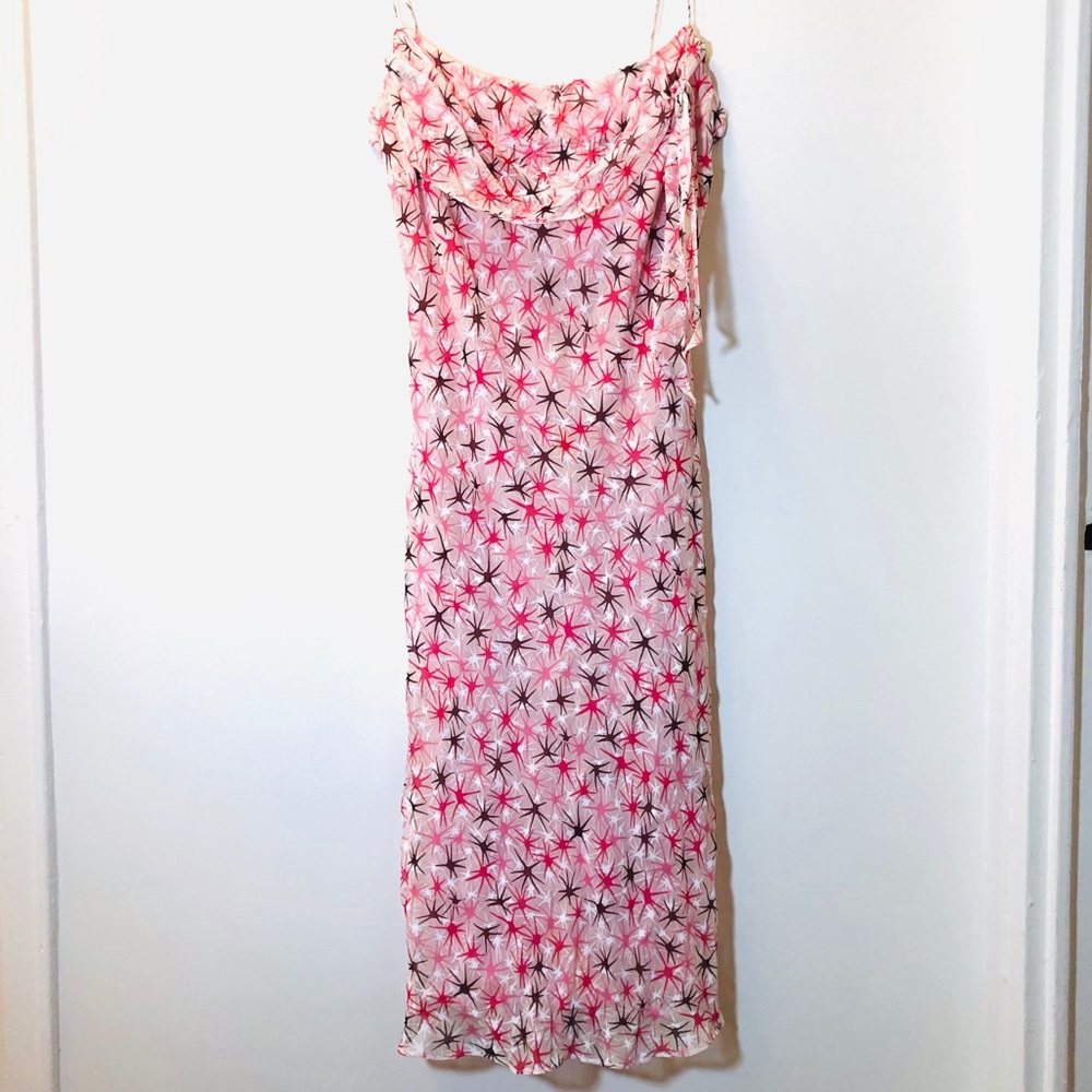 Milly Light Pink Starburst Silk Dress (Size 2)